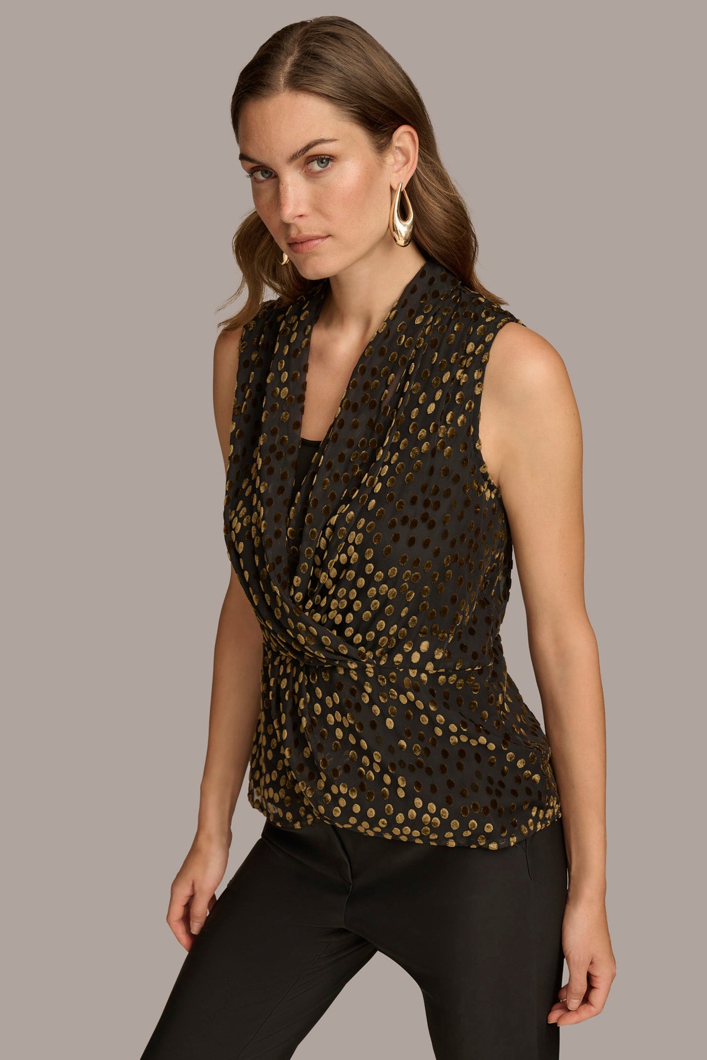 (image for) EXTRAORDINARY FAUX WRAP BURNOUT TOP